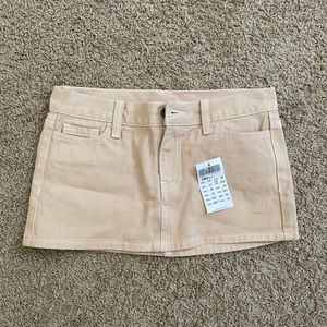 Brandy Melville Tan Beige Mini Skirt New With Tags